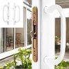 DECEBALUS 3-15/16" H.C., Sliding Patio Door Handle Set with Zinc