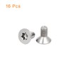 sourcing map M4-0.7x8mm Flat Head Torx Security Screws, 16Pcs 304