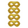 12 Antifaz Diamantina Negro Oro Plata Color Carnaval