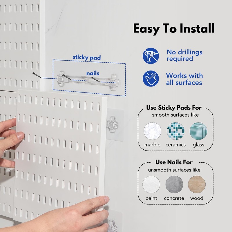 Keepo Pegboard Combination Kit, Pegboards and Accessories Modular Hanging for