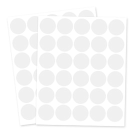 Yeachlaing 1 Inch Clear Transparent Round Waterproof Sticker,Envelope Tab Sealer and Retail Package Round Clear Seal Labels Self Adhesive Stickers,1050 Labels Per Bag