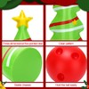 Ceenna 12 Pcs Christmas Bowling Set Inflatable Christmas Tree Bowling