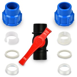 LEPEVNEY Water Pipe Valve 25mm Stop Tap Valve HDPE Water Pipe Compression Ends, 3/4", Pack of 2