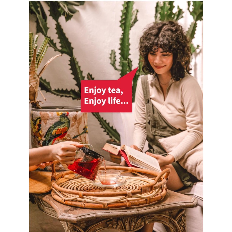 TeeLux Hibiscus Tea Bags Pack of 100, Vegan, Pure Natural