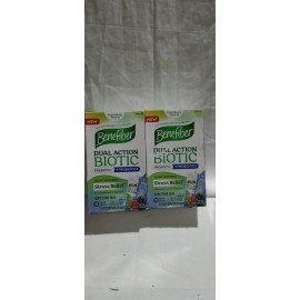 2 New Benefiber Dual Action Biotic Mixed Berry - 18 Stick Packs Each Exp. 2/2026