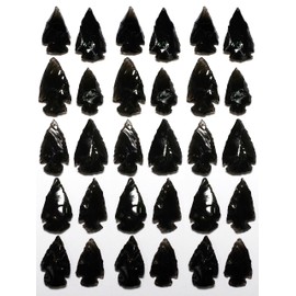 [N2 stone Natural] Obsidian arrowheads - Total Length Approx. 25-35mm | (Set of 5)