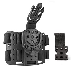 Tek-Mount Receiver - Quick Connect Mounting System for Holsters, Mag Pouches and Tactical Duty Gear (Tek-Mount Receiver On Drop Leg Platform) Black