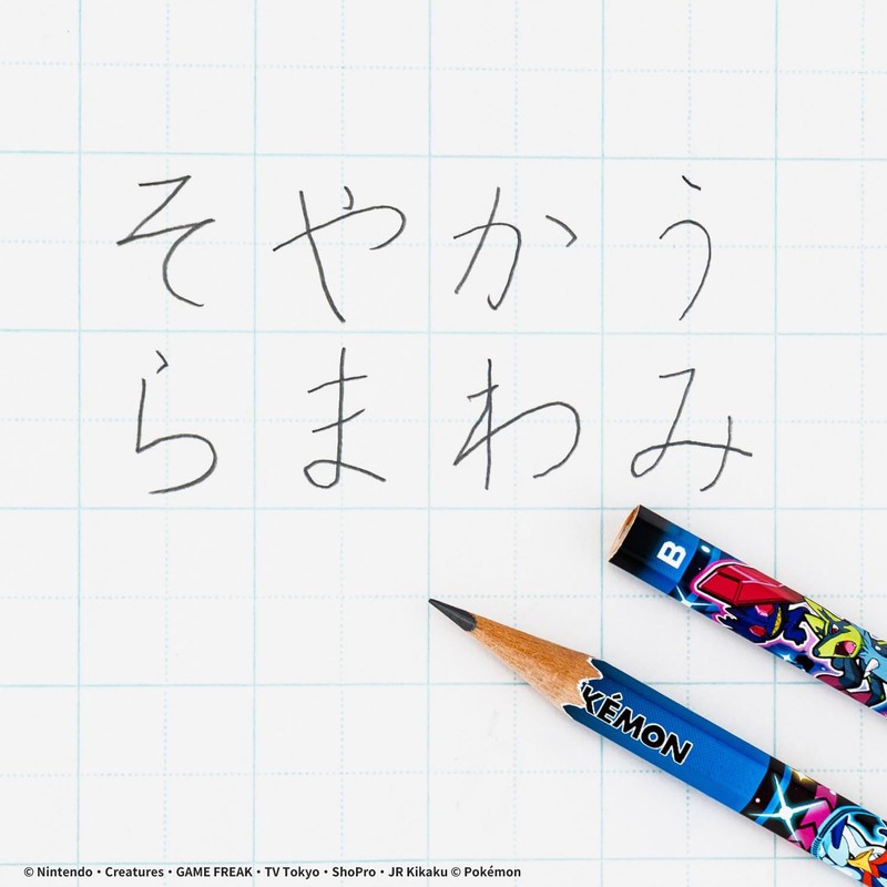Showa Note 452729011 Pokémon Pencil, Set of 12, Hexagonal Shaft