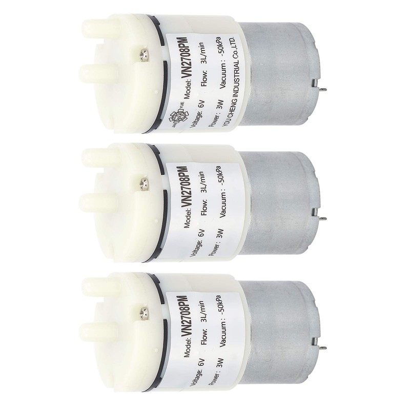 3Pcs Micro Diaphragm Pump Mini Vacuum Water Air Motor for