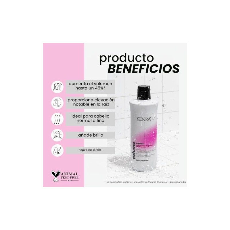 Kenra Professional Volume Shampoo Creates Body, Bounce Fullness Increases Volume