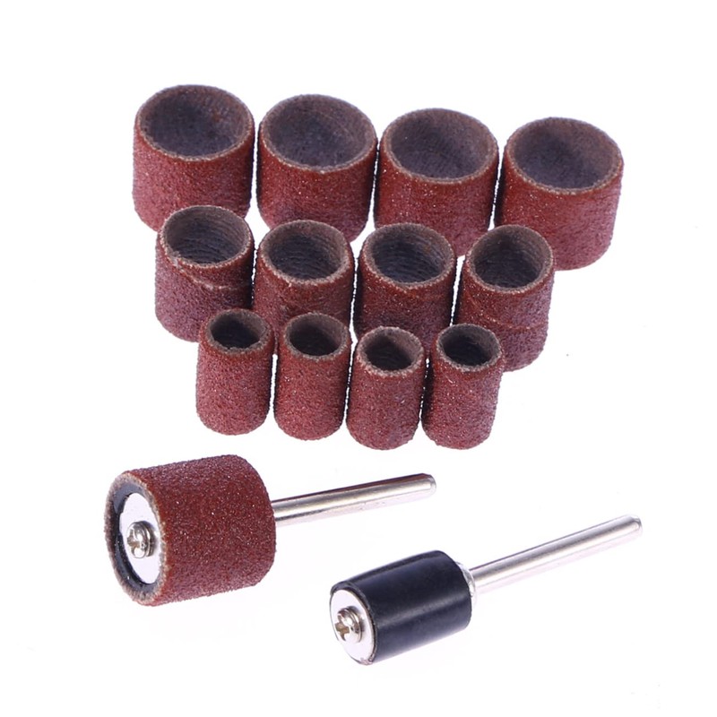 ULTECHNOVO 306pcs Sanding Drum Bands Nail Drill Kit Includes Sleeves
