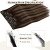 Caliee 22Inch Clip in Hair Extensions Real Human Hair 7Pcs