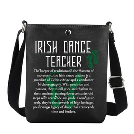 JYTAPP Irish Dance Teacher Gift Irish Dance Teacher Definition Crossbody Bag Irish Dance instructor Gifts Dance Coach Gift (black)