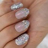 Coolnail Juego completo de uñas postizas holográficas con purpurina degradada