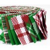 Soimoi 40Pcs Christmas Checks Print Cotton Precut Fabrics for Quilting