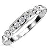 TJC Moissanite Seven Stone Ring In Platinum Plated 925 Sterling