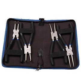 Bergen Professional 4pc 180mm Circlip Pliers Internal External Set in Canvas Case BER1755