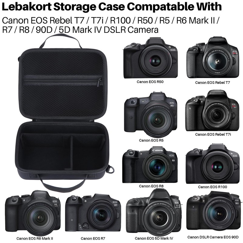 Lebakort Hard Carry Case Compatibie with Canon EOS 2000D /