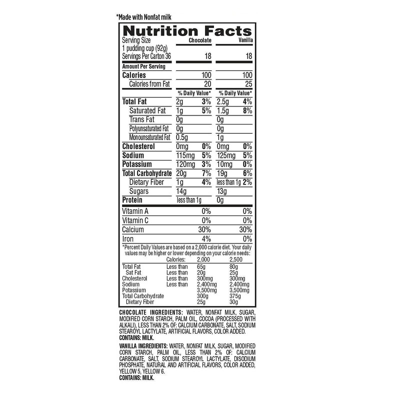 Hunts- Snack Pack Pudding, 3.25 oz, 36 Cups Variety Pack