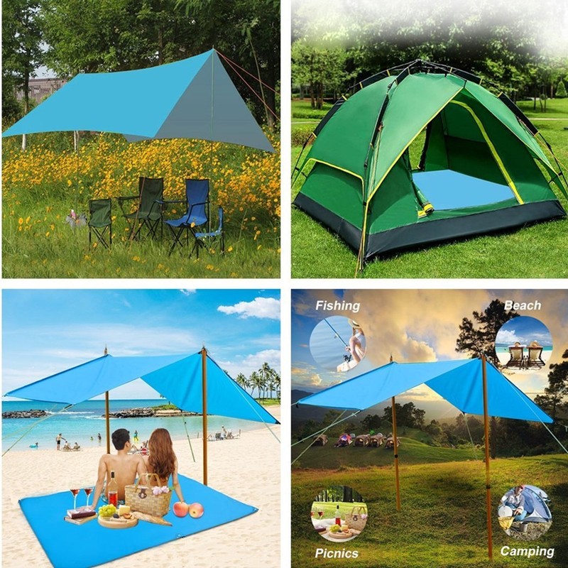 Winise 215cmx215cm Waterproof Tarps Picnic Blanket Mat Camping Moisture Barrier