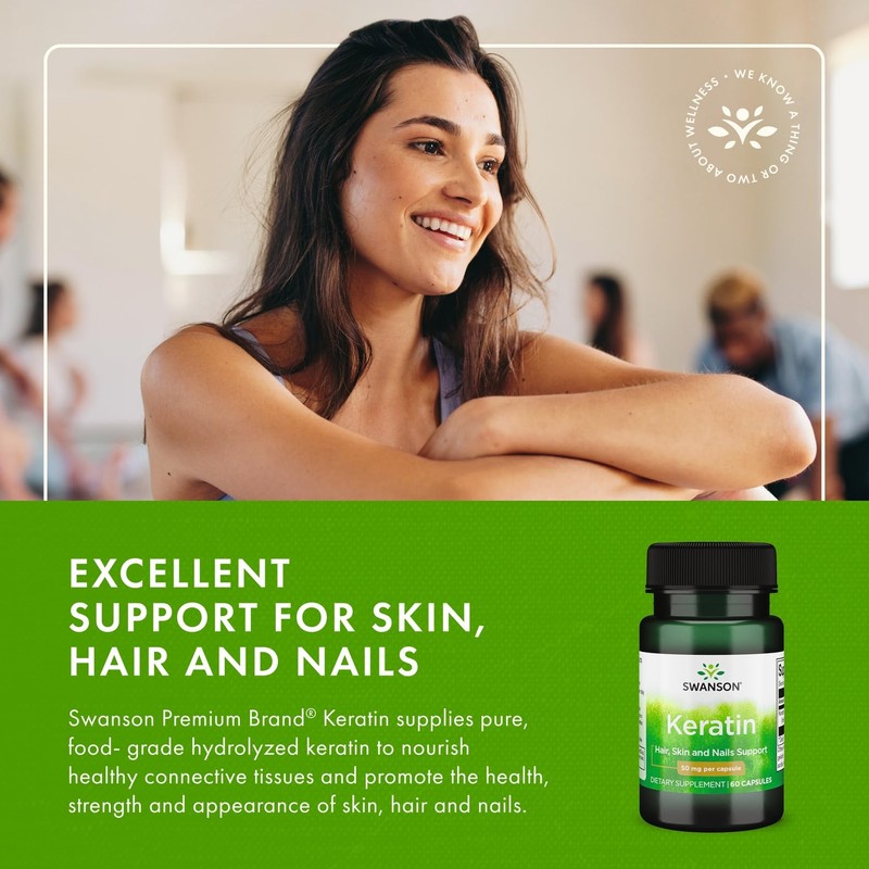 Swanson Keratin (from Tibetan Wool) - Natural Supplement Promoting Healthy