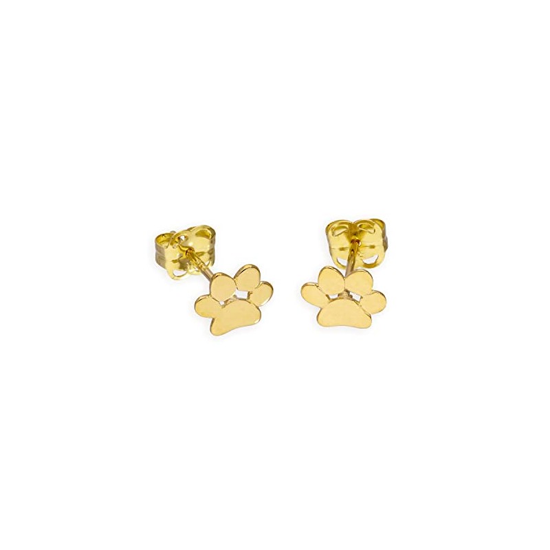 9ct Gold Pawprint Stud Earrings