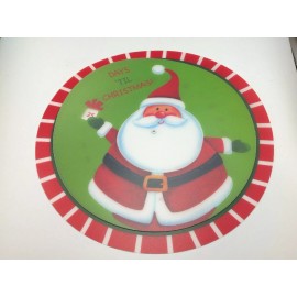 Unbranded Christmas Countdown Santa Advent Calendar Days Wall Hanging 15” Xmas Holiday