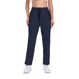 Hiking Pants Women Lightweight Joggers with Pockets Water Resistant Quick Dry Stretch Active for Travel Outdoor HH23019W Navy S