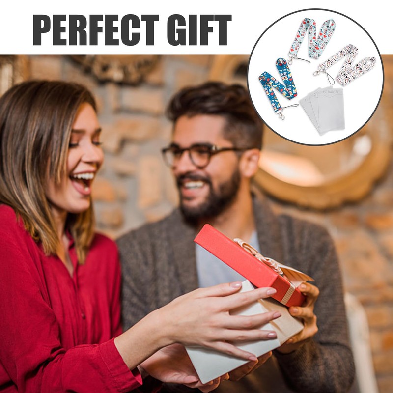 Pack of 3 Colourful Lanyards for Nurses, with 3 Transparent