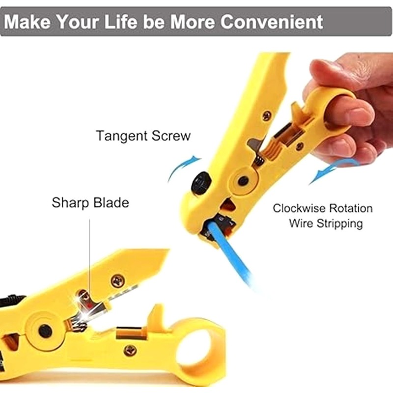 Gaobige Coax Cable Crimper Tool Kit, Coaxial Compression Tool for