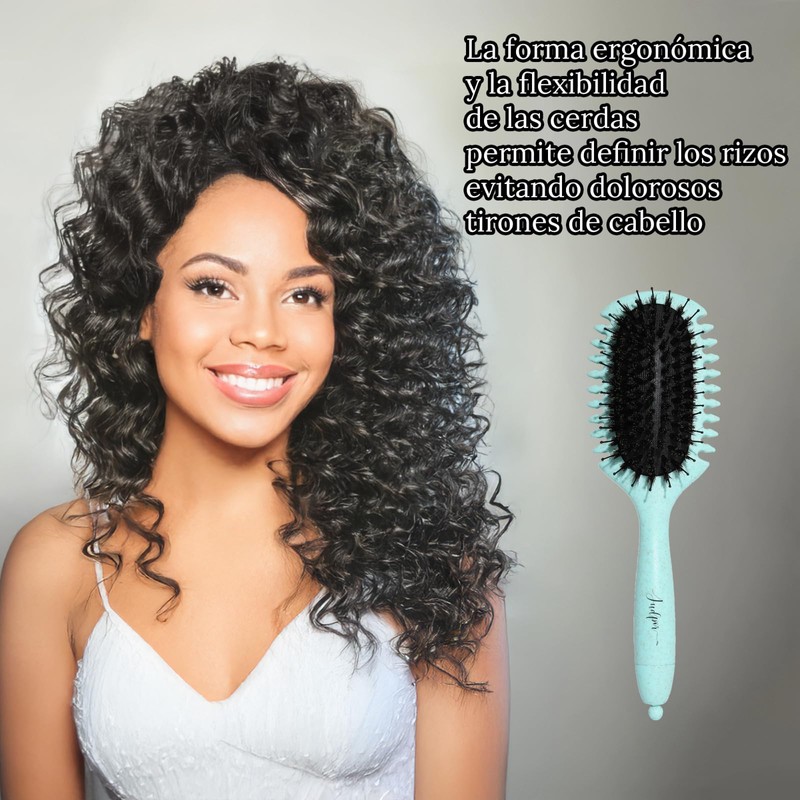 Judpor® Set Curly Lockenbürste + 4 Pinzetten | Lockenformbürste Curly