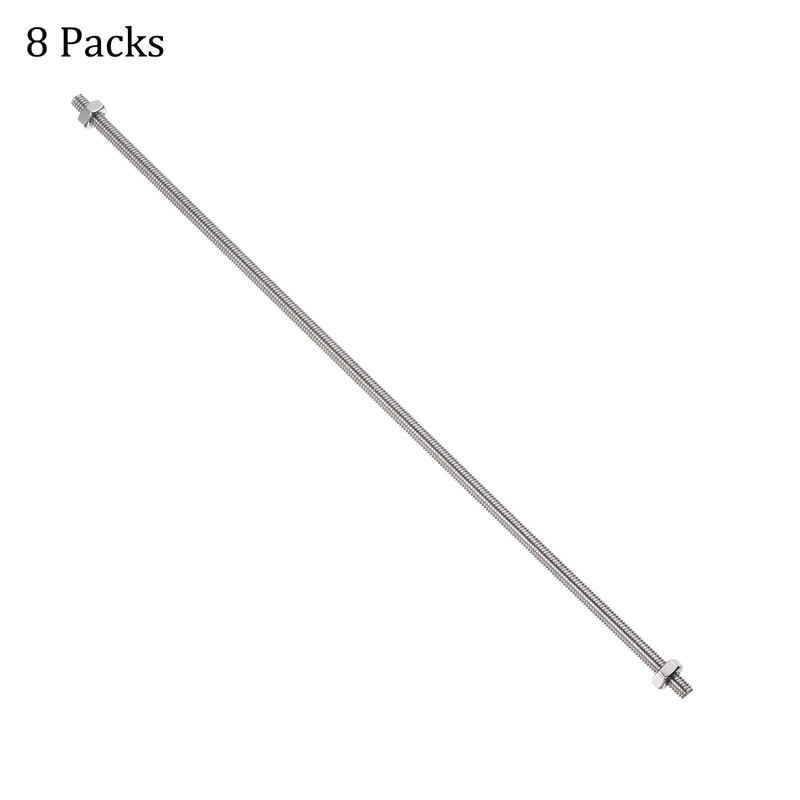 Kozelo 8 Set M4 Threaded Rods Studs with Hex Nuts