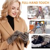 Womens Winter Leather Gloves Touchscreen Texting Warm Driving Lambskin Gloves