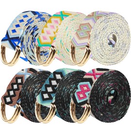 Paquete de 6 correas de yoga para estirar, cinturón de yoga de 6 pies, correas de yoga ajustables para yoga, correa de estiramiento no elástica, correas de yoga para ejercicios para pilates (estilo