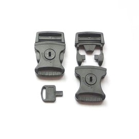 micoshop 25 Sets 1" 25mm Buckles Side Release Webbing Nylon Belt Strap Key Locking Protect Safety
