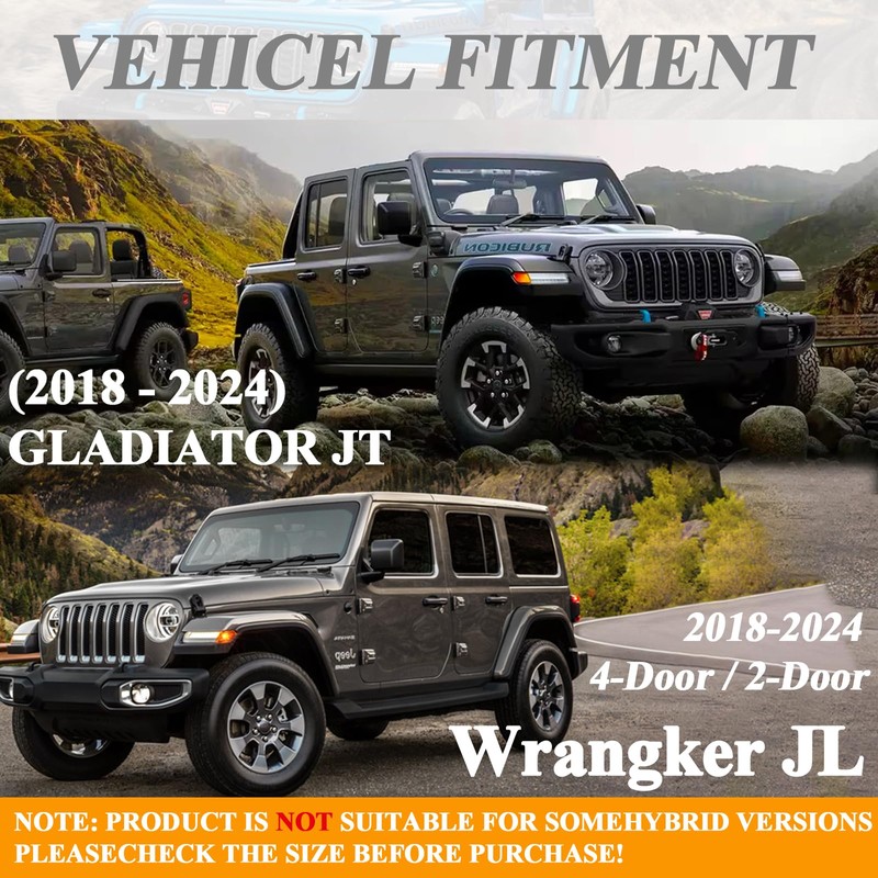 Magnetic Lock Keyhole Covers Compatible with 2018-2024 Jeep Wrangler JL,
