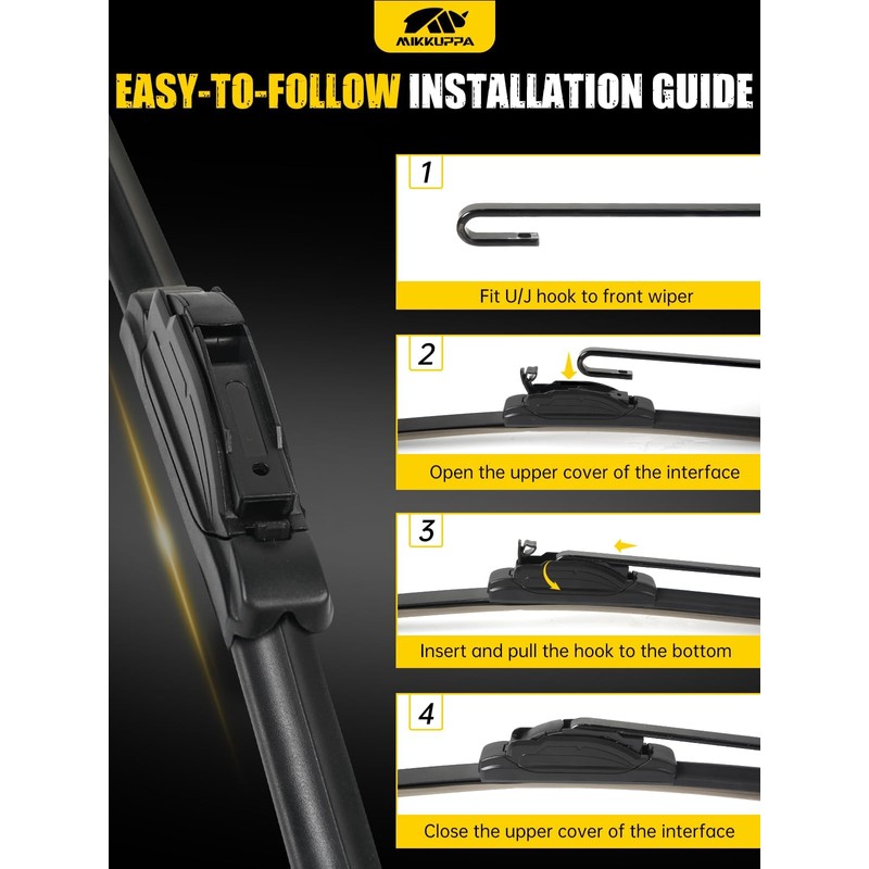 MIKKUPPA 22"/21"/11"/12" Windshield Wiper Blades - Replacement for 2014-2023 Jeep