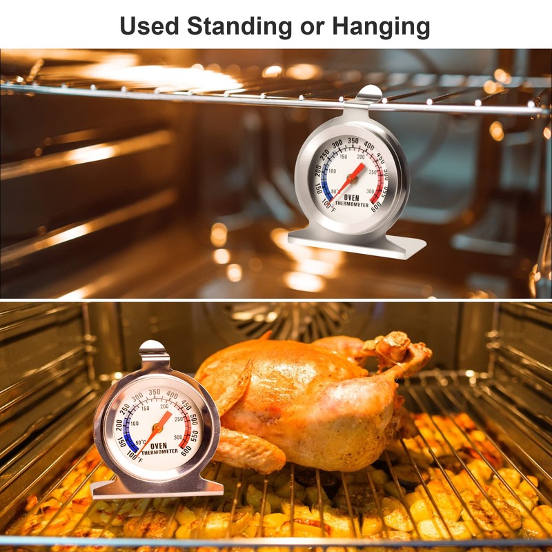 Stainless Steel Oven Thermometer for Fan Oven, Oven Temperature Gauge