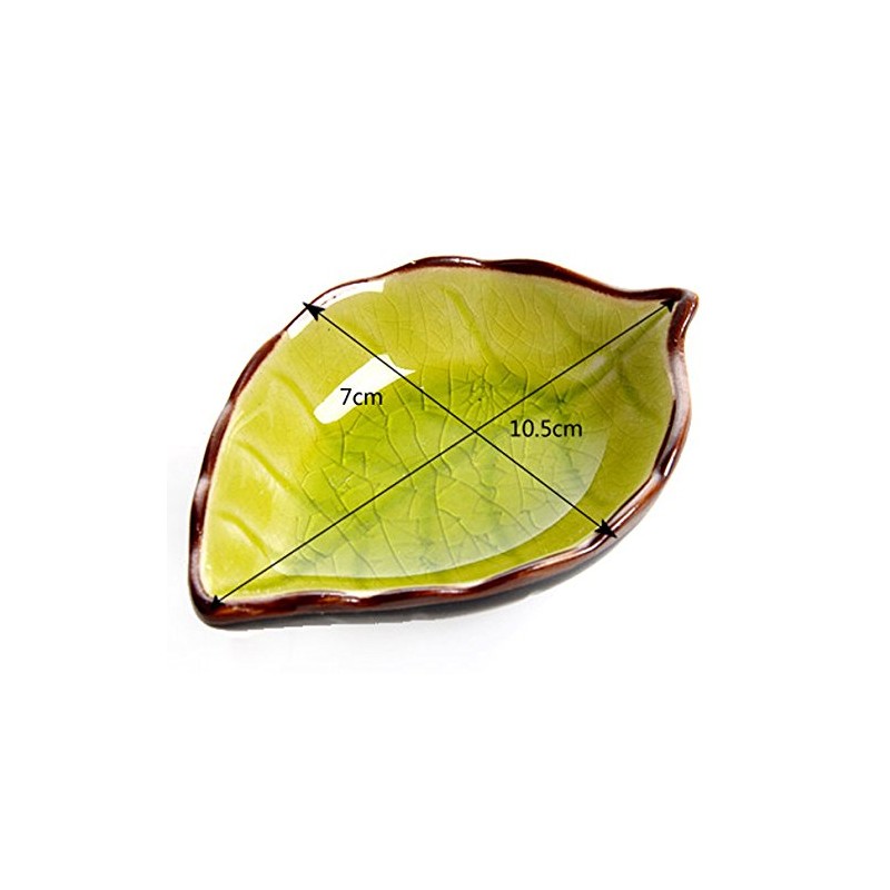 Aexge Ceramic Leaf Shape Porcelain Plates,Saucers Bowl,Sauce Dishes,Sushi Dinnerware
