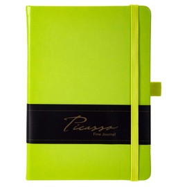 Office Works, Picasso Notebooks 80-sheet Ruled 80gsm Fine Journal, 4.5 inches x 6.5 inches, Green