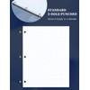 Graph Paper Loose Leaf, 120 Sheets, Binder Paper 8 x