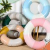 Wettarn 4 Pcs Pool Tubes with Fun Prints, Inflatable Floats