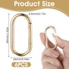 JJUNW 6Pcs Gold Key Ring, Gold Carabiner, Oval Gold Carabiner
