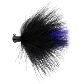 Northland Tackle Marabou Hair Jig - 2 Pack - Black, 1/8 oz