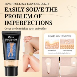 Dulele Leg and Body Makeup Foundation, Waterproof Leg & Body Tattoo Scar Cover up, Body Coverage Tattoo Concealer, No Transfer, Covers Varicose Veins for All Skin Tones (Medium Glow, M)