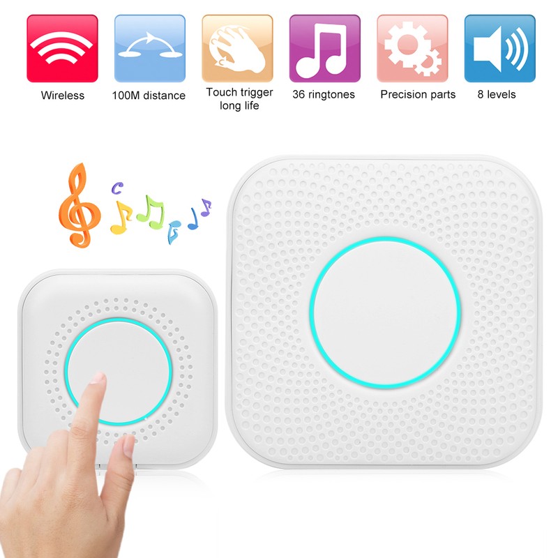 Wireless Smart Music Doorbell Home Door Chime Long Distance Remote