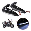 KIMISS Protector para manillar de moto, con luces LED, universal,