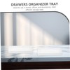 Outanaya 4pcs White Drawer Organizers Versatile Storage Boxes for Easy