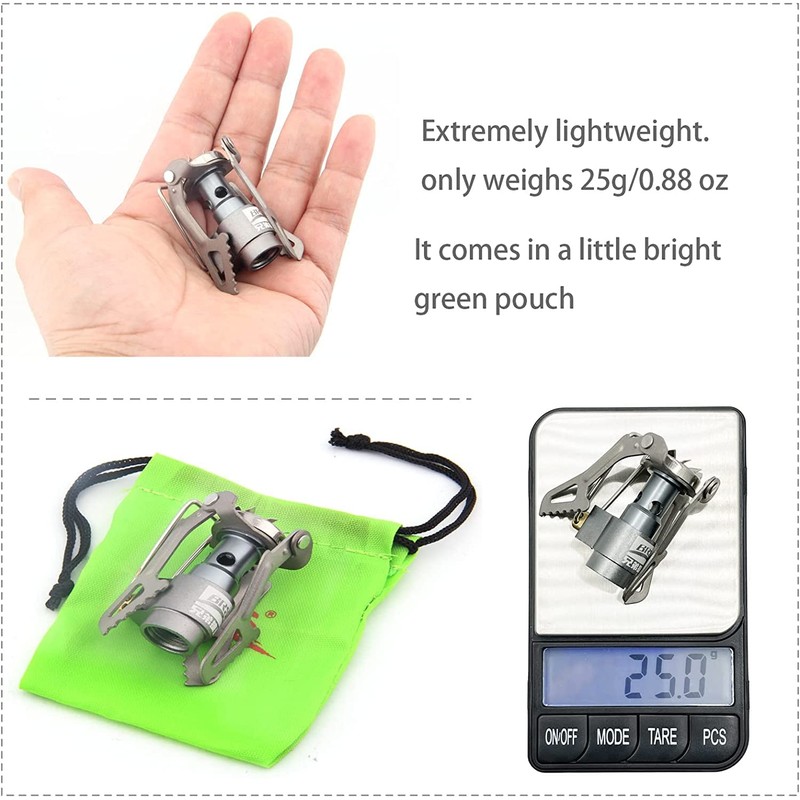 BRS Stove BRS 3000T Stove Titanium Ultralight Backpacking Stove Portable