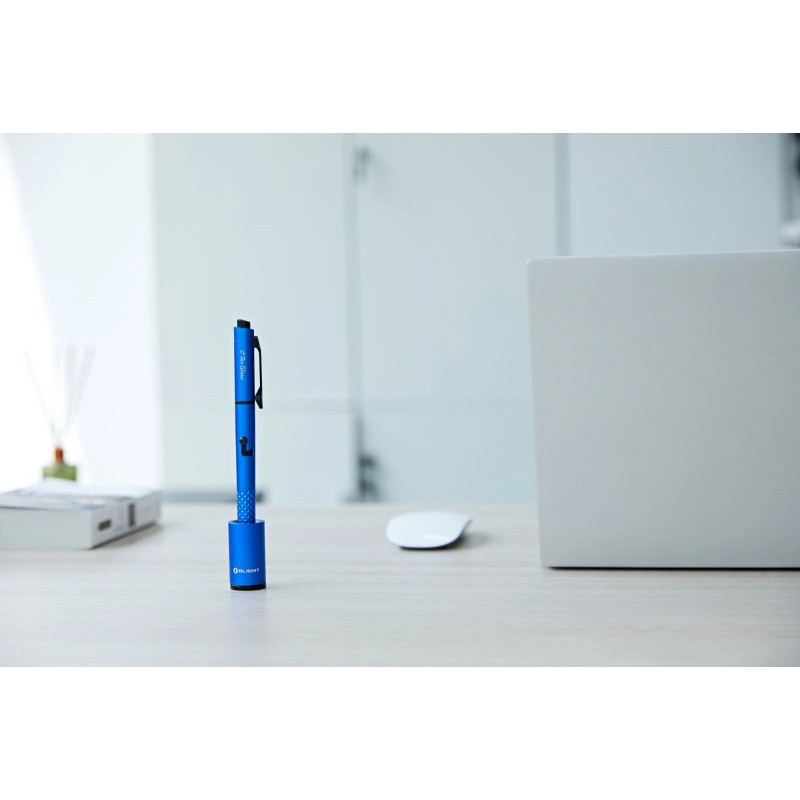Olight Open Glow Blue Rechargeable Penlight, LED/Green Laser, 120 Lu,